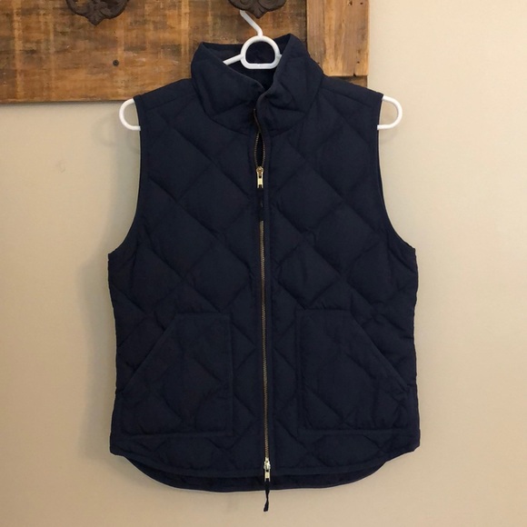 J. Crew Jackets & Coats J Crew Navy Blue Quilted Vest Poshmark
